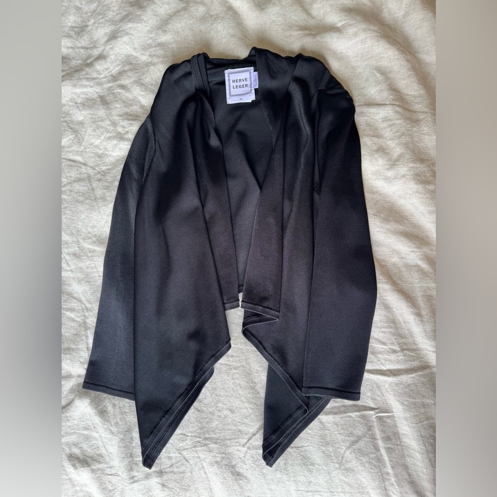NWOT Herve leger Ariana cardigan draped open sweater